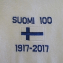 Suomi 100 pyyhe 100x150cm valkoinen