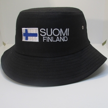 Suomi & Finland & lippu kalastajahattu