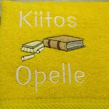 Kiitos Opelle & kirja  pyyhe 70 * 140