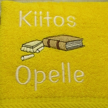 Kiitos Opelle & kirja  pyyhe 70 * 140