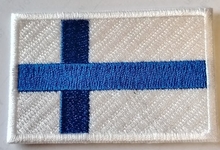Suomenlippu brodeerattu merkki