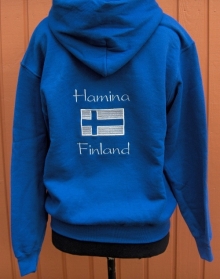 Hamina Finland Huppari kirkkaan sininen