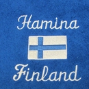 Hamina pyyhe 70x140cm, Finland ja Suomenlippu 
